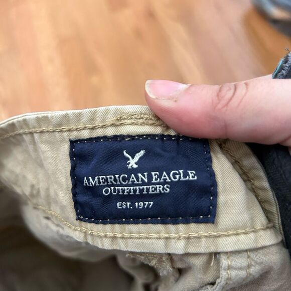 American Eagle Slim Straight Khaki Pants - Picture 2 of 4